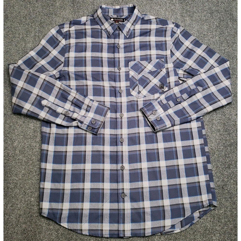 Duluth Trading Alaskan Hardgear PAIR Shirts Mens Large Tall Slim Fit Poly Wool - Picture 5 of 14
